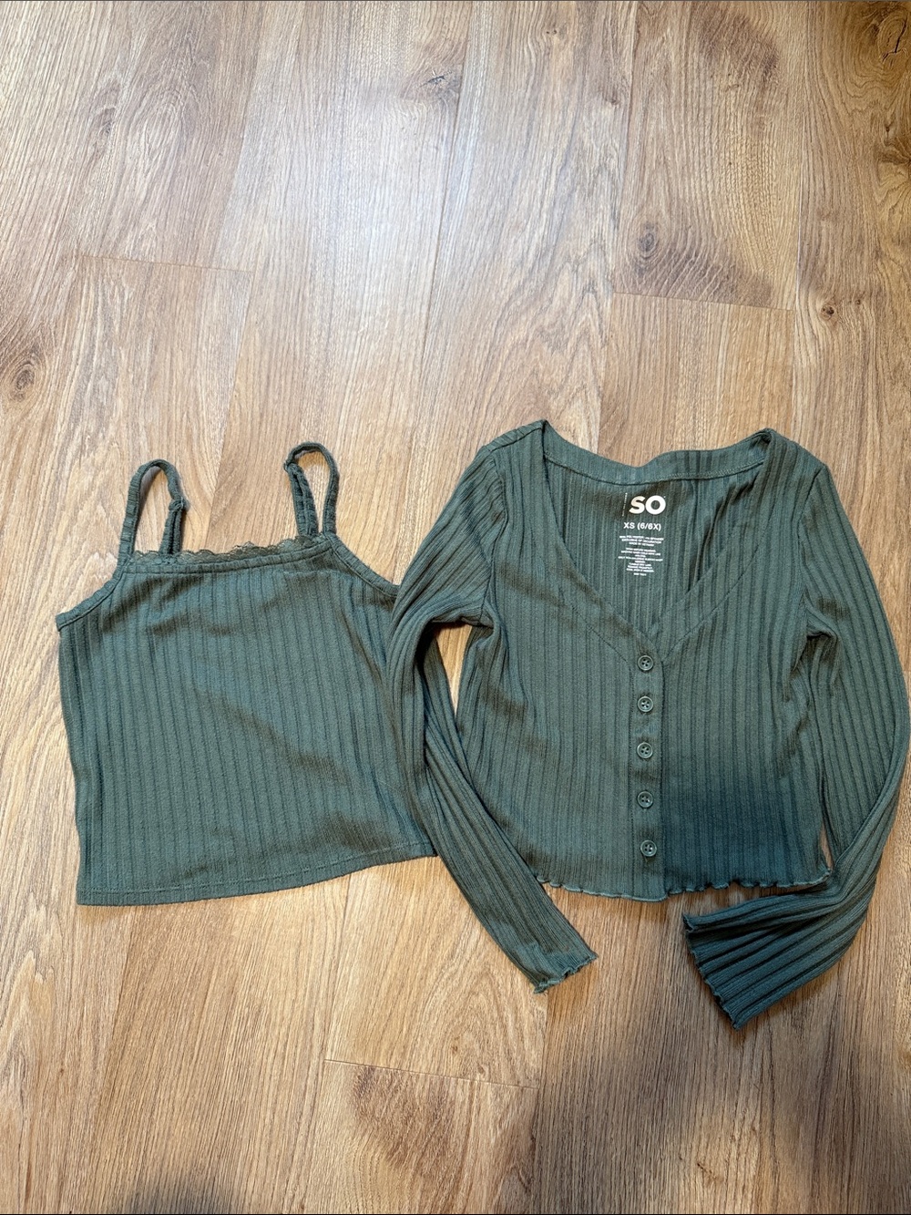 Girls Cami and Cardigan